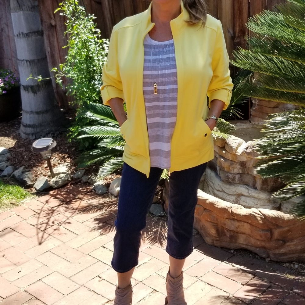 Karen Scott  zip front jacket NWOT